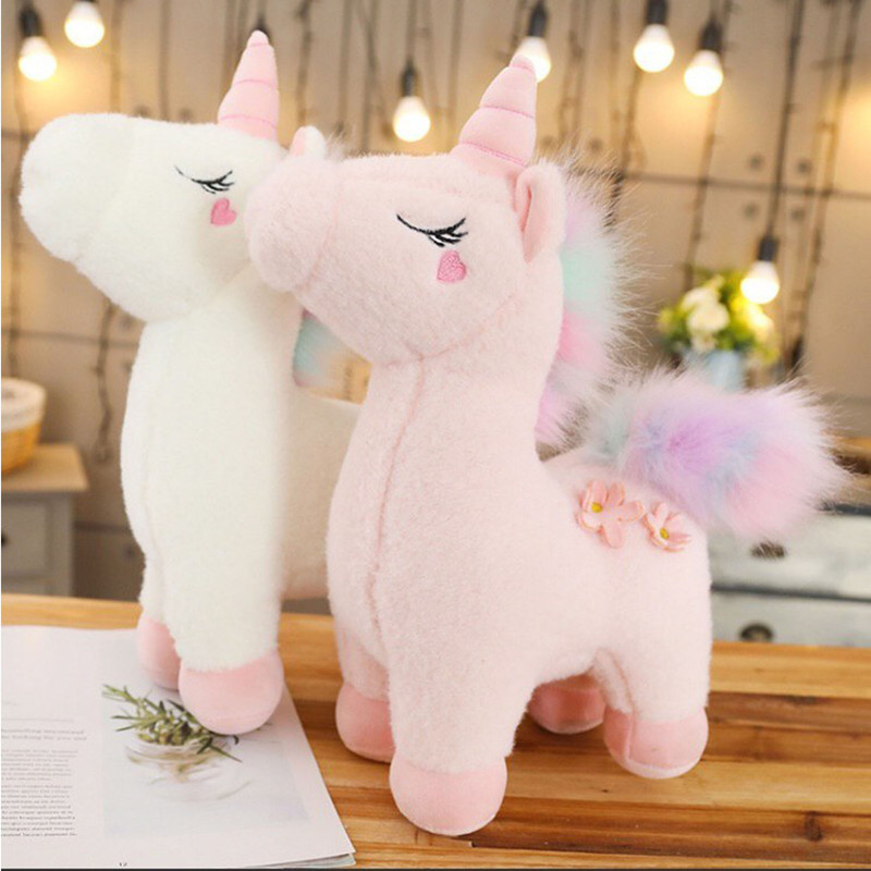 عروسک طرح اسب تک شاخ مدل Flower Unicorn ارتفاع 70 سانتی متر
