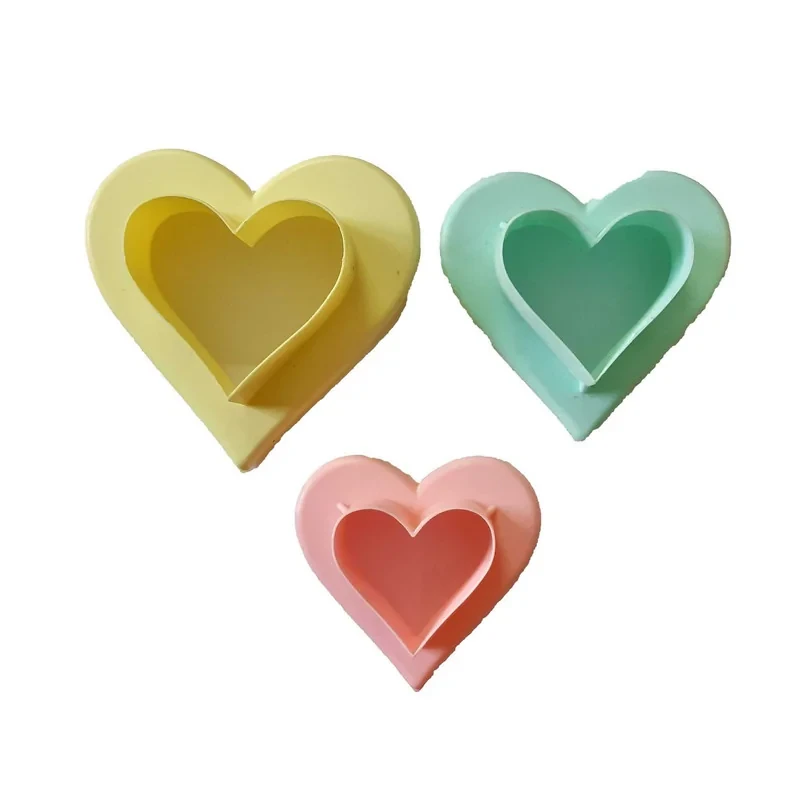 کاتر شیرینی به‌گز مدل Heart مجموعه 3 عددی