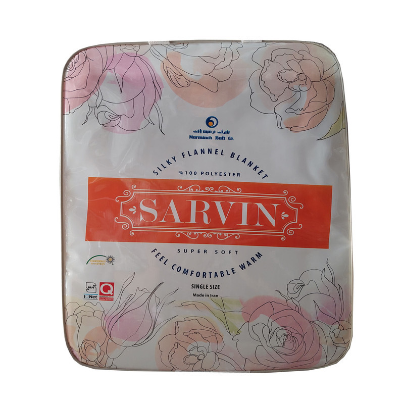پتو مسافرتی 1 نفر نرمینه بافت مدل sarvin کد 06 سایز 210x150 سانتی‌متر