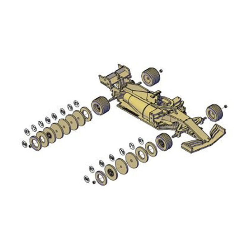 ساختنی 104 تکه مدل ماکت چوبی ماشین فرمول یک کد M242