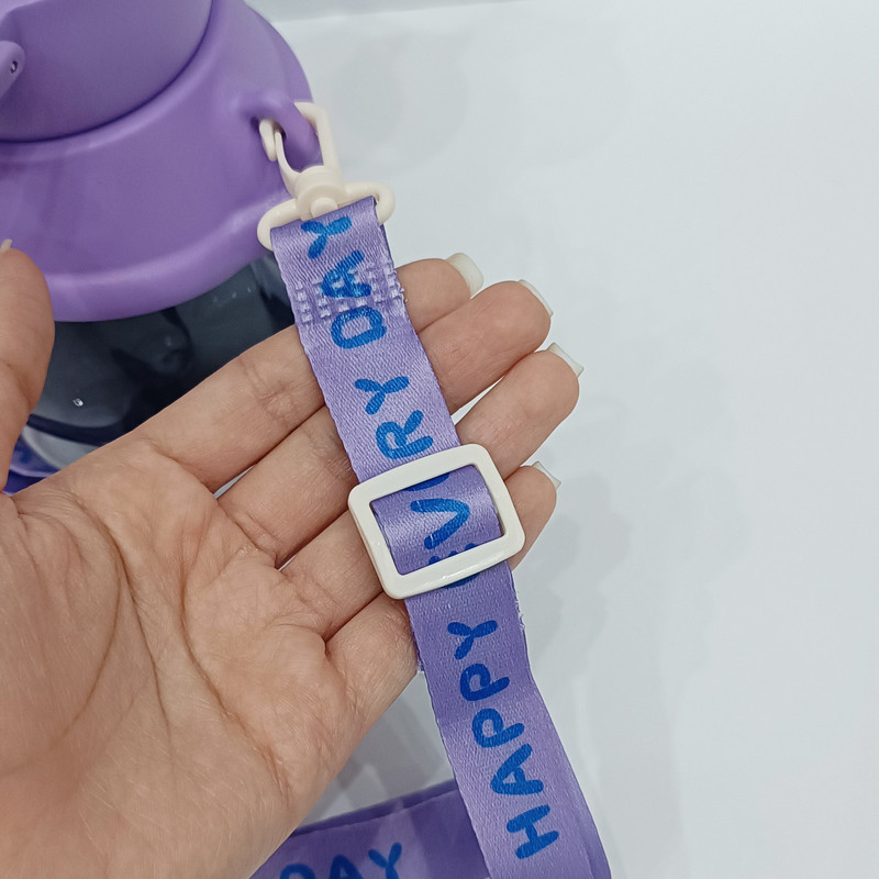 قمقمه کودک مدل نی دار بند دار طرح کلاه گنجایش 0.6 لیتر
