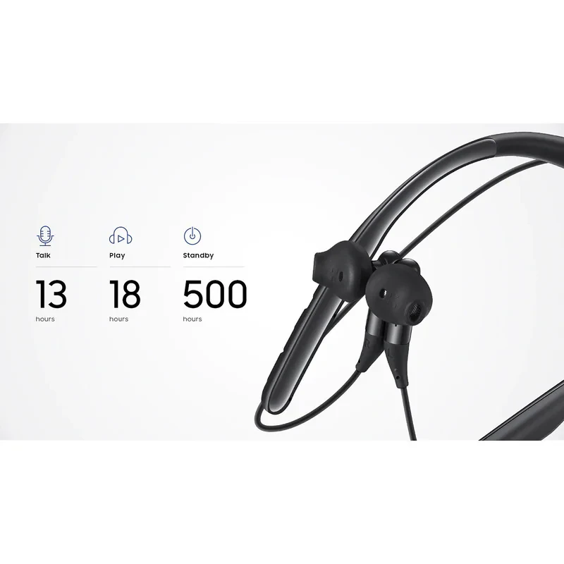 هدفون بلوتوثی گردنی سامسونگ مدل Level U2 بدون قابلیت نویز کنسلینگ، درگاه شارژ USB Type-C، دارای میکروفون داخلی با کیفیت HD، مقاوم در برابر رطوبت و عرق