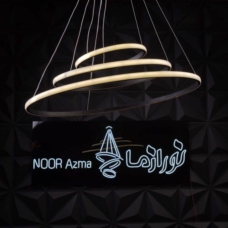 لوستر 3 شعله نور از ما رشکان مدل setcircle