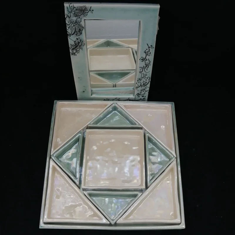 مجموعه 11 پارچه هفت سین طرح فیروزه مدل مثلثی کد 4487752