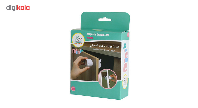 قفل کشو و کابینت آهنربایی"نی نی ک" مدل N9357-2 بسته 2 عددی