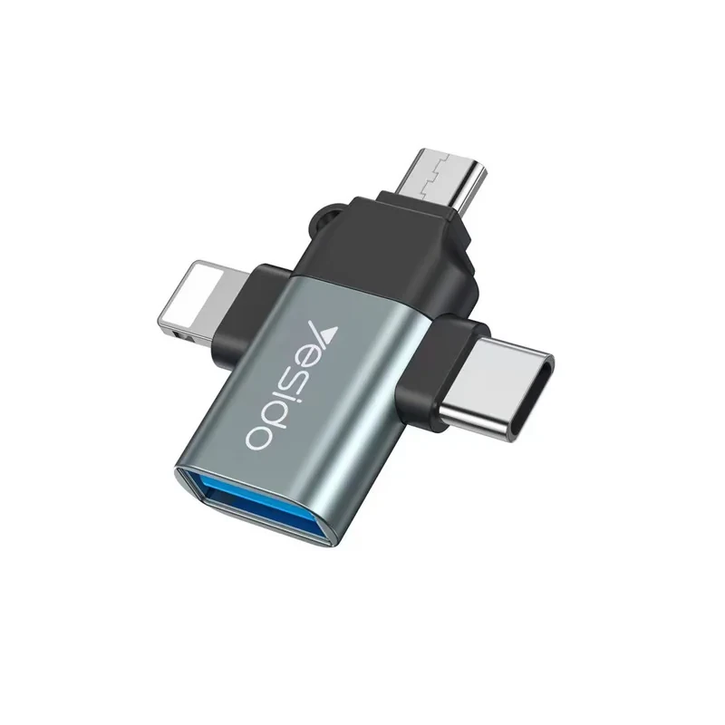مبدل USB-C  MicroUSB  لایتنینگ OTG یسیدو مدل GS15