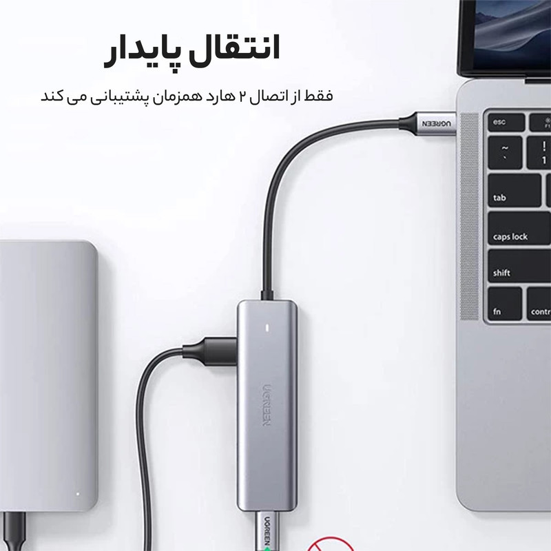 هاب 4 پورت USB-C یوگرین مدل UG-70336