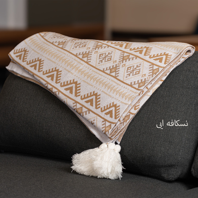 شال مبل طرح گلیم سایز 140×170 سانتی متر