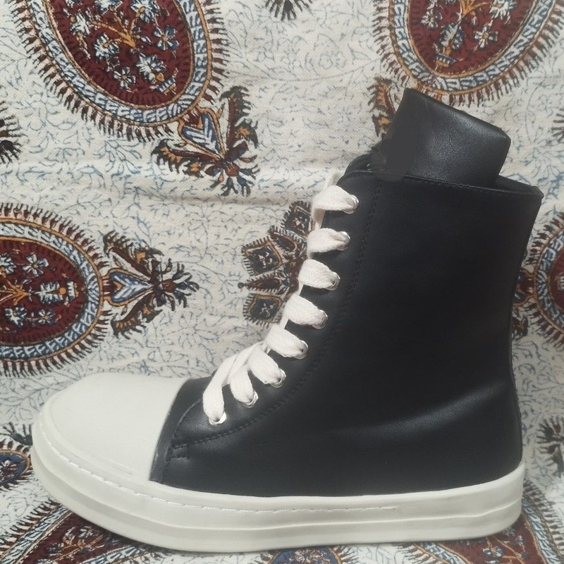 نیم بوت مردانه مدل Rick Owens X Chrome Hearts