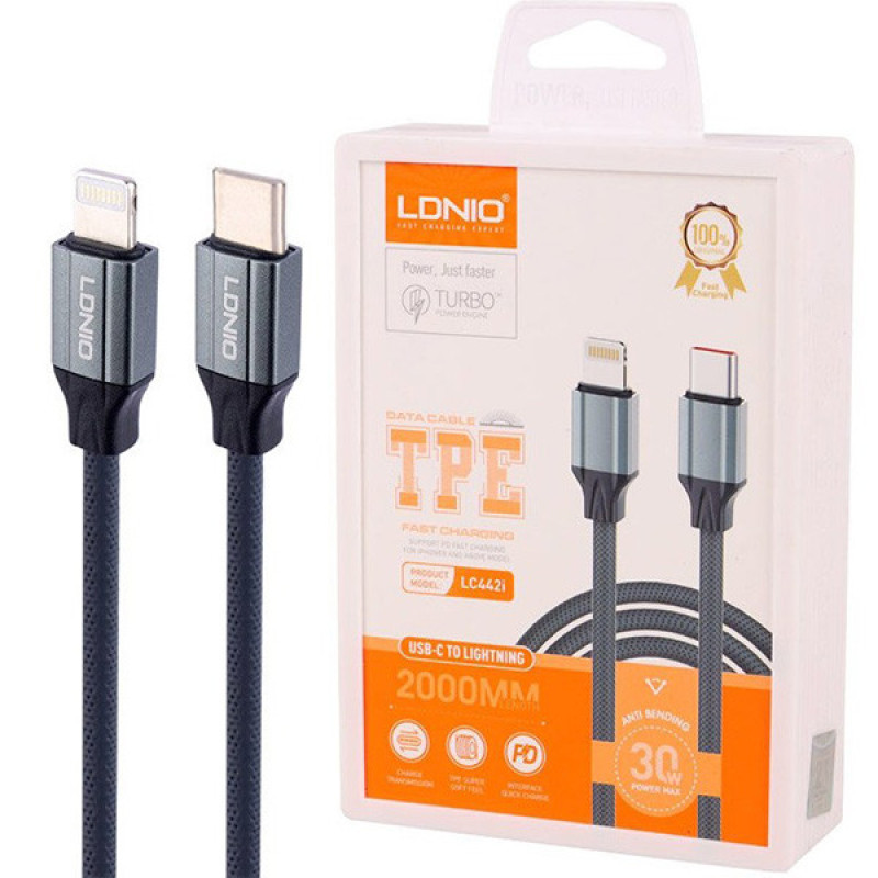 کابل تبدیل USB-C به لایتنینگ الدینیو مدل LC441i طول 1 متر