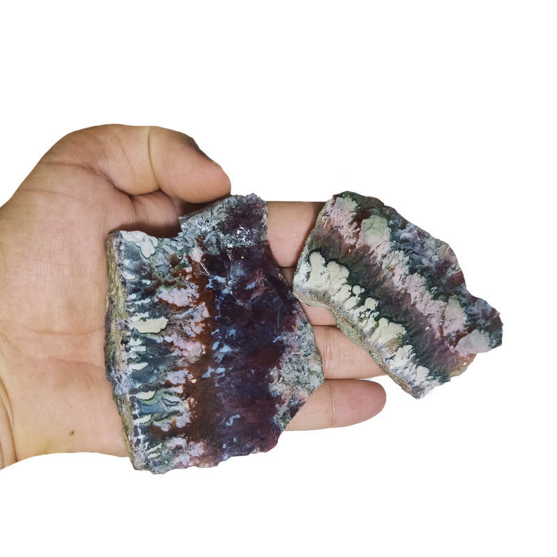 سنگ راف عقیق مدل بهاری کد g 55 مجموعه 2 عددی