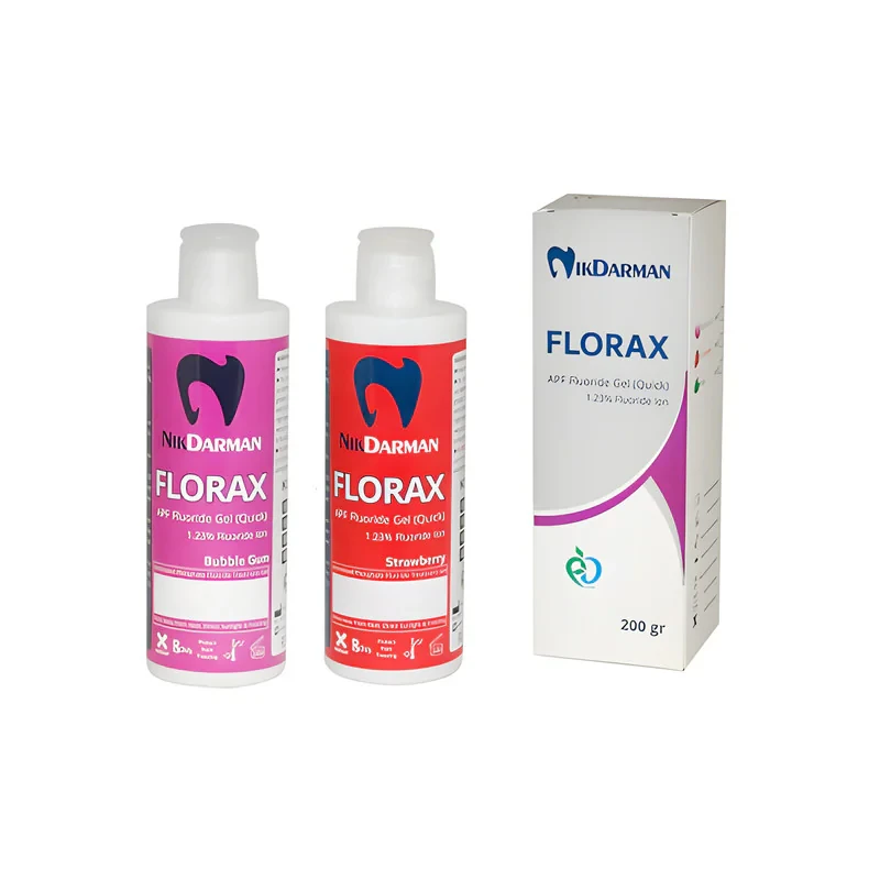 ژل فلوراید نیک درمان مدل FLORAX حجم 200 میلی لیتر