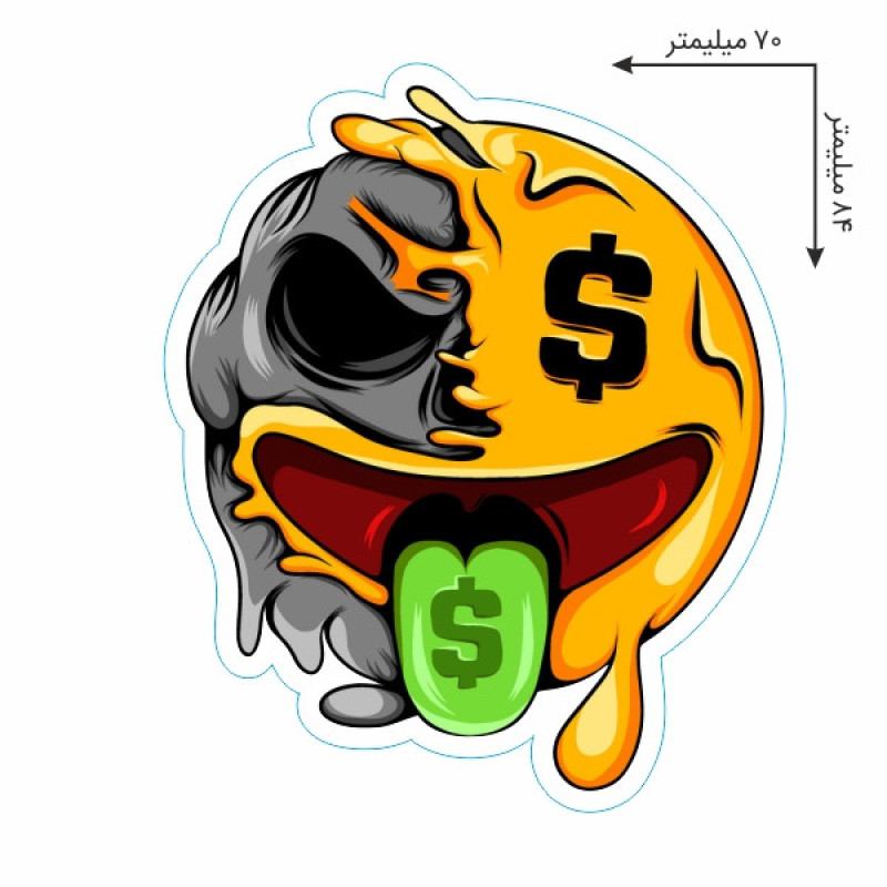 برچسب بدنه موتورسیکلت مدل پول دوست