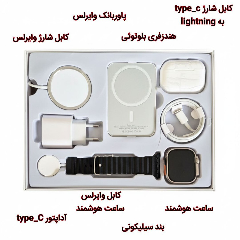 ساعت هوشمند 49 میلی متری ایکس 8 مدل uniue به همراه هدفون بلوتوثی