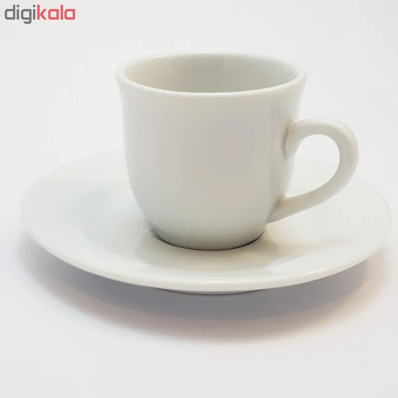 ست فنجان و نعلبکی 4 پارچه شرکت صنایع چینی تقدیس مدل قهوه خوری هتلی