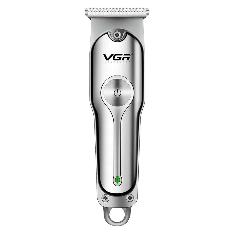 ماشین اصلاح موی سر و صورت وی جی ار مدل V-071 با تیغه دوار روکش الماس، موتور 8500 دور در دقیقه، باتری 600 میلی‌آمپر ساعت، شارژ USB، استفاده خشک و مرطوب و شانه قابل تنظیم دستی