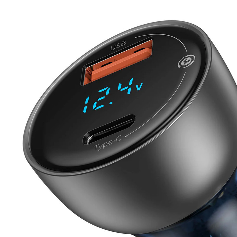 شارژر فندکی 65 وات باسئوس مدل Dual Quick Charger-65W