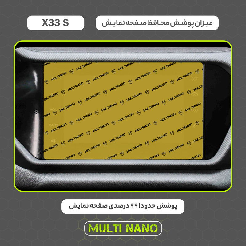محافظ صفحه نمایش خودرو مولتی نانو مدل X-S1N مناسب برای ام وی ام X33S AT