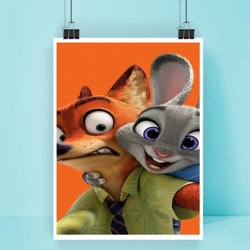 پوستر کارنيکا طرح زوتوپیا Zootopia کد 87998 مجموعه 8 عددی