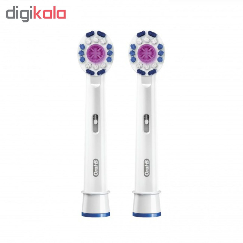 سری یدک مسواک برقی اورال-بی مدل 3D White بسته 2 عددی
