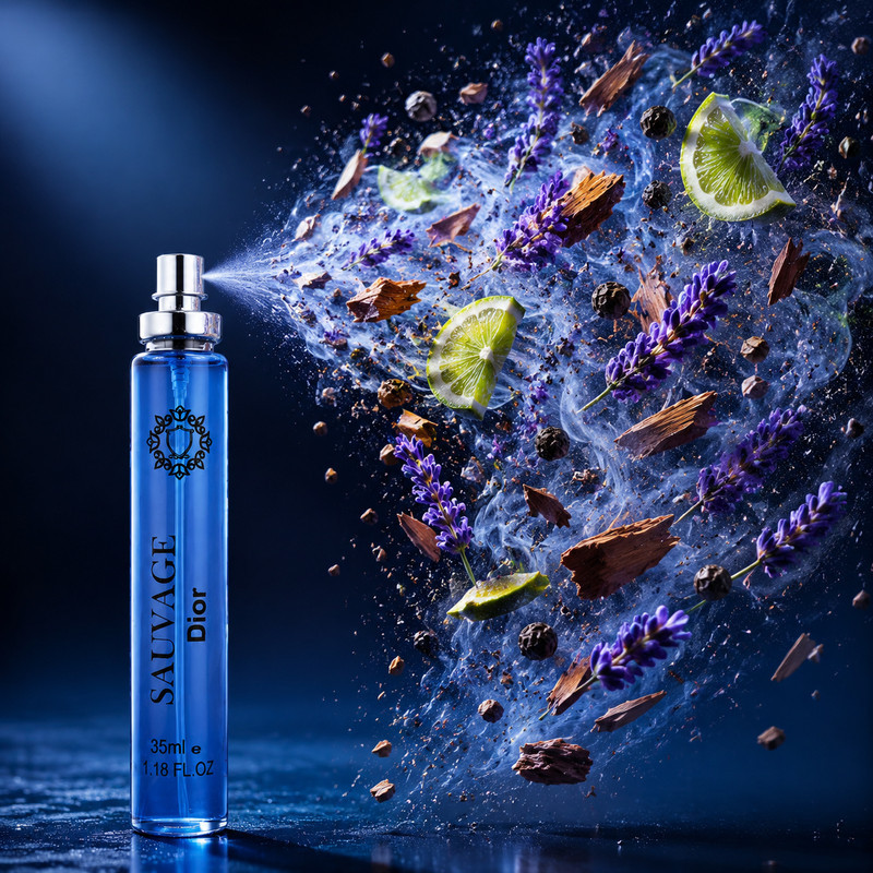 ادو پرفیوم مردانه هارلینگن مدل Sauvage Dior با رایحه خنک حجم 35 میلی لیتر