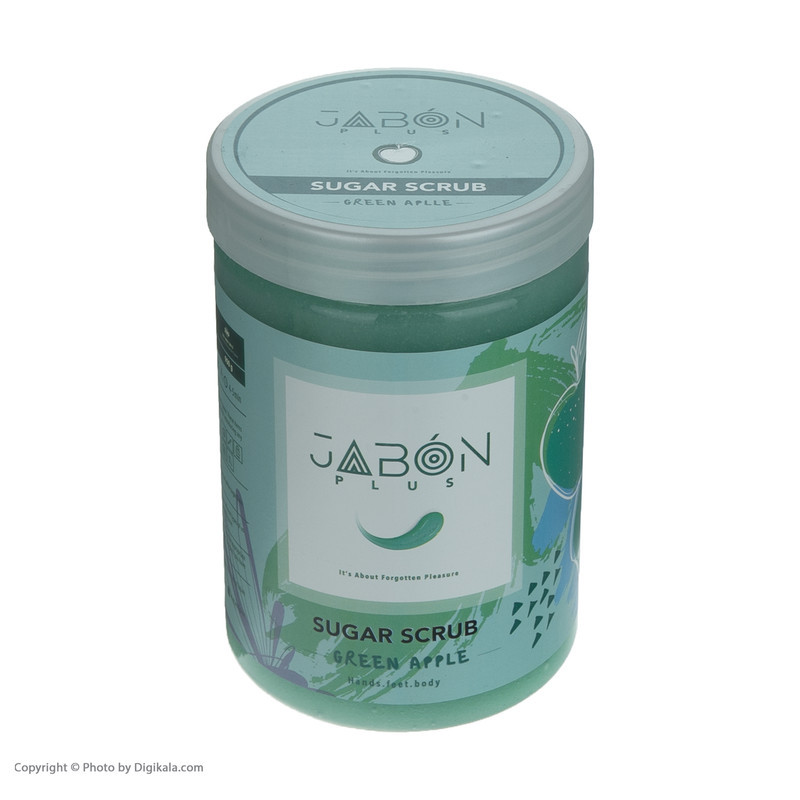 اسکراب شکری لایه بردار پوست ژبن پلاس مدل Green Apple وزن 900 گرم