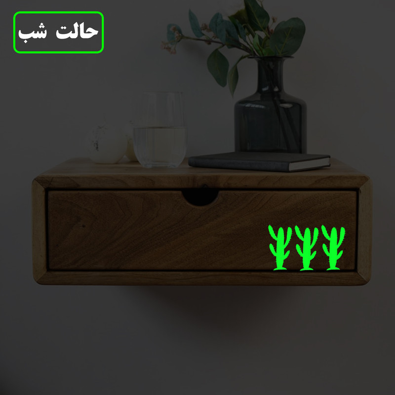 استیکر کلید و پریز مدل شبنما طرح کاکتوس کد 01