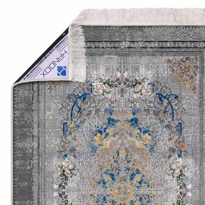 فرش ماشینی هانوکس مدل مدرن طرح کوچ اصفهان کد HAM.355.1