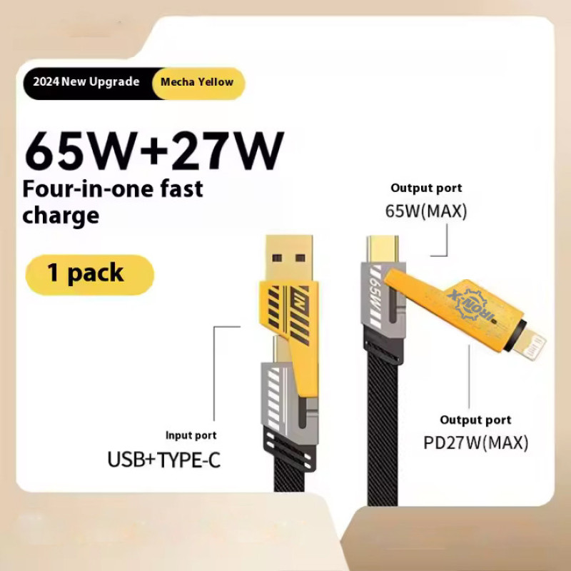 شارژر دیواری 25 وات دو پورت آیرون ایکس مدل PDQC30 به همراه کابل تبدیل USBUSB-C به لایتنینگUSB-C طول 1.5 متر