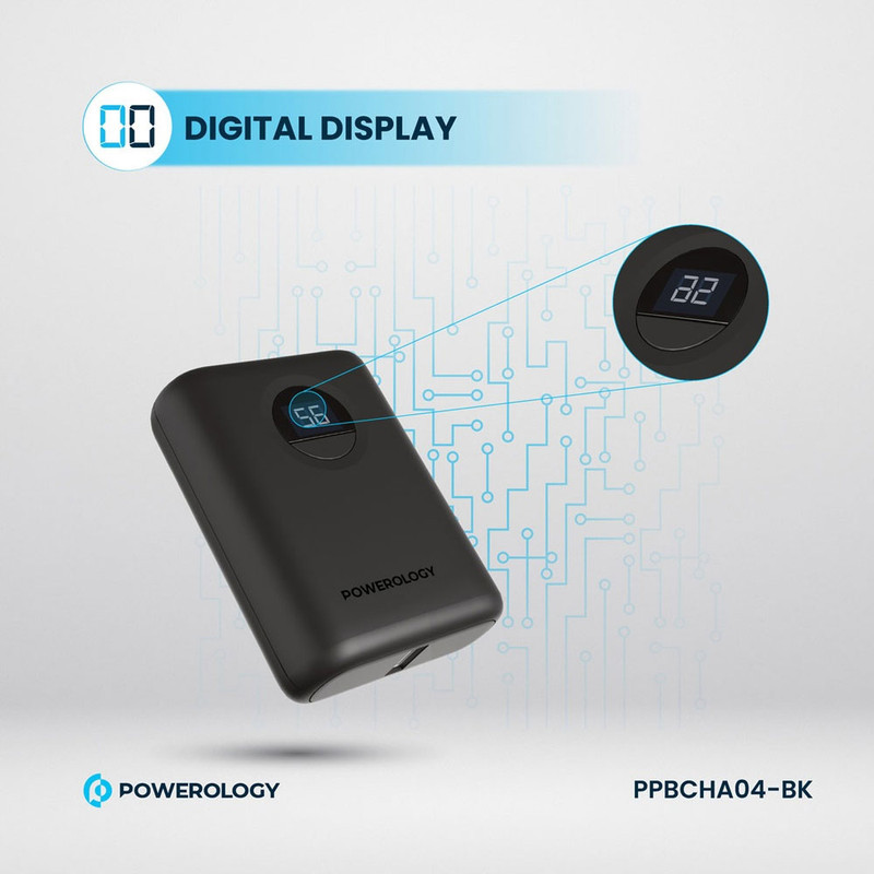 پاوربانک 20 وات پاورلوژی مدل Ultra Compact PPBCHA04 ظرفیت 10000 میلی‌آمپرساعت