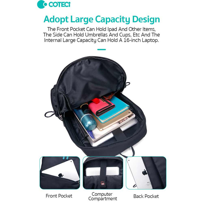 کوله پشتی لپ تاپ کوتتسی مدل 14031 مناسب برای لپ تاپ تا 16 اینچ
