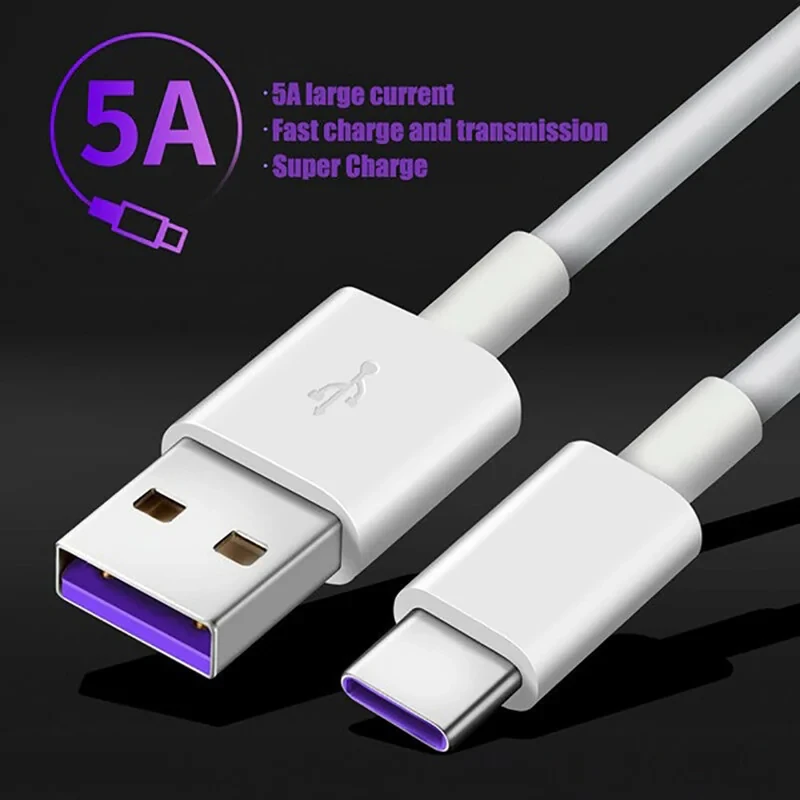 کابل تبدیل USB به USB-C مدل PURPLE-5A طول 1 متر