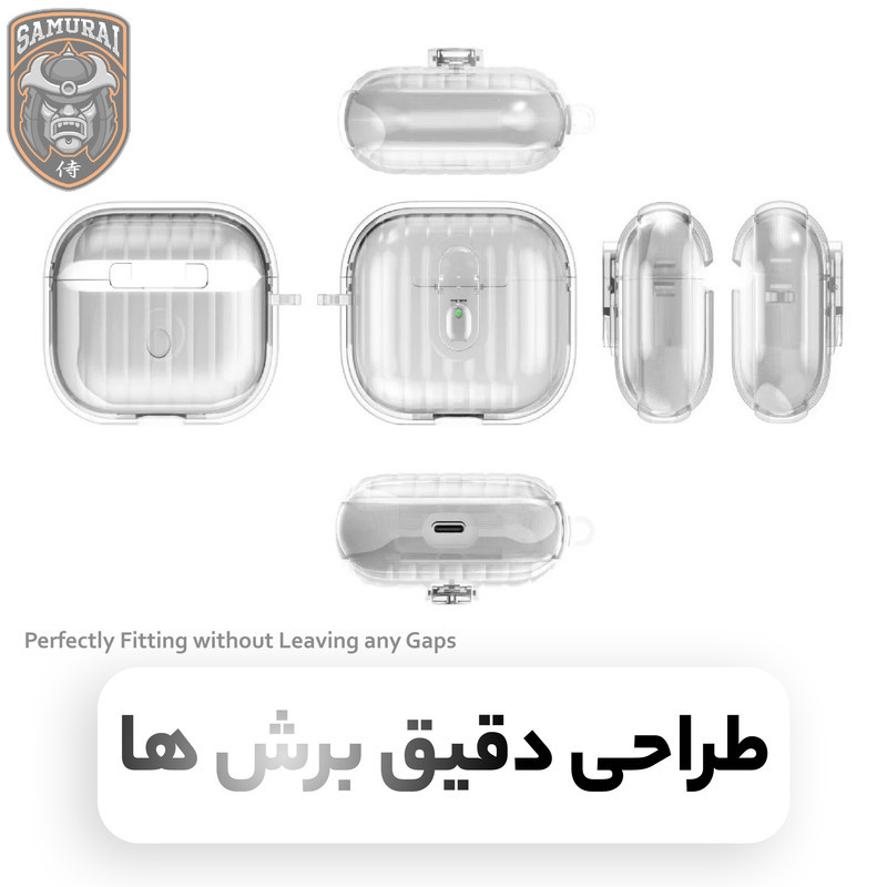 کاور سامورایی مدل Quad-40 مناسب برای کیس هدفون اپل Airpods 4  4 Pro