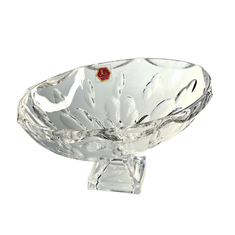 میوه‌خوری پایه‌دار جهان کریستال مدل اسپارکل جی سی سی، مناسب سرو و پذیرایی، شستشو با دست و ماشین ظرفشویی، ابعاد 38×26×18 سانتی‌متر، وزن 4400 گرم، دارای جعبه
