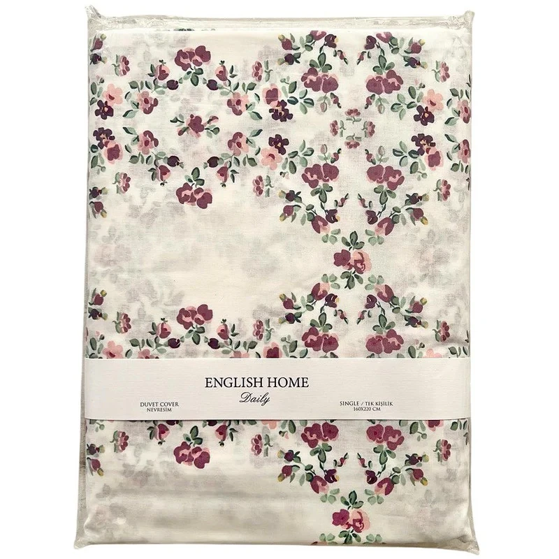 روکش لحاف پنبه انگلیش هوم مدل Violet Ivy دو نفره سایز 220x200 سانتی‌متر