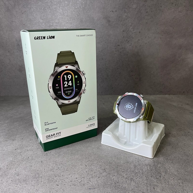 ساعت هوشمند 1.52 اینچی گرین لاین مدل GEAR FIT با بند سیلیکونی