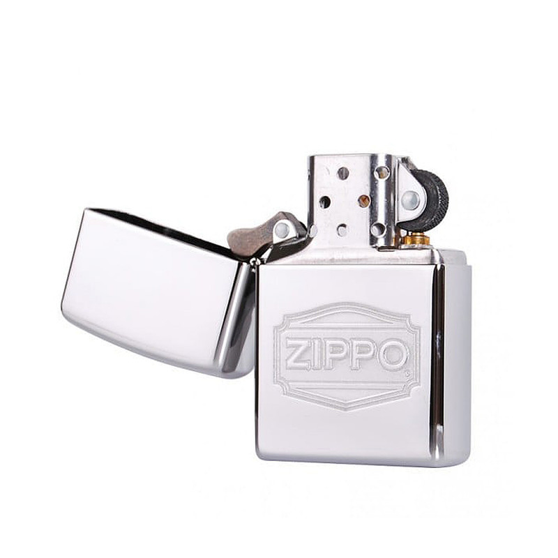 فندک بنزینی زیپو مدل Depot Logo Silver