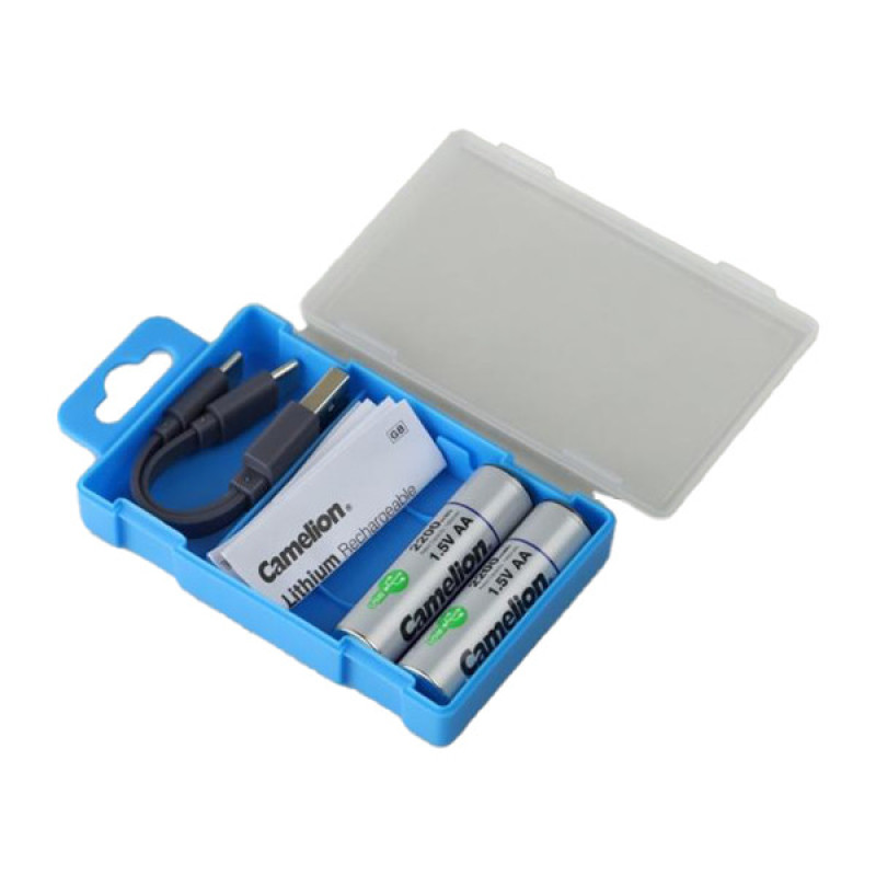 باتری قلمی قابل شارژ کملیون مدل 1.5VLi-AA2200 بسته دو عددی