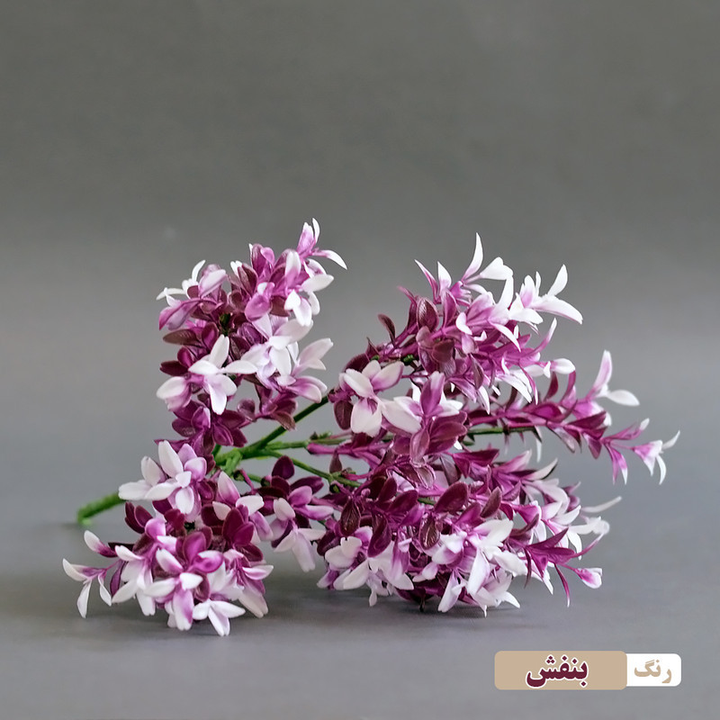 گل مصنوعی مدل بوته اناری با جنس پلاستیک، ابعاد 15×15×35 سانتی‌متر، وزن 50 گرم