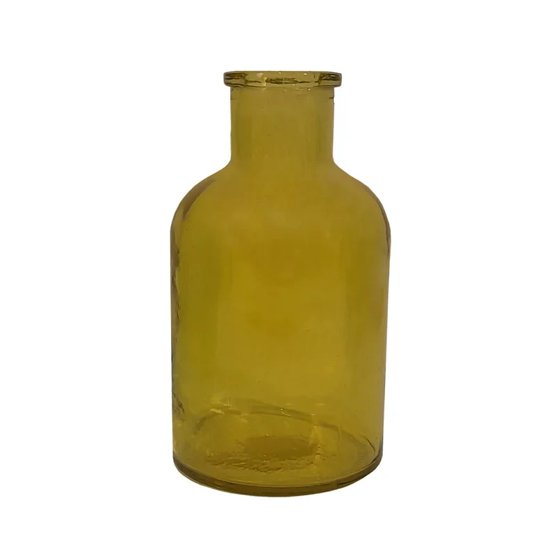 گلدان دکوری شیشه‌ای ابعاد 7×7×12 سانتی‌متر وزن 220 گرم کد 5222