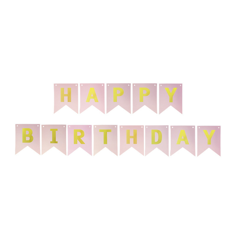 ریسه تزئینی تولد مدل Happy Birthday طلاکوب