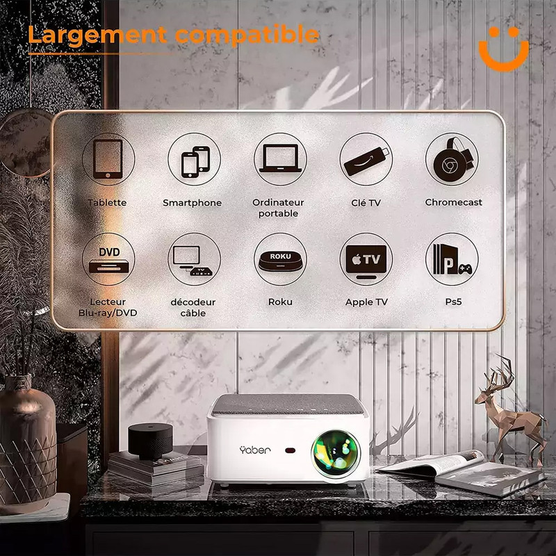 ویدئو پروژکتور یابر مدل V6