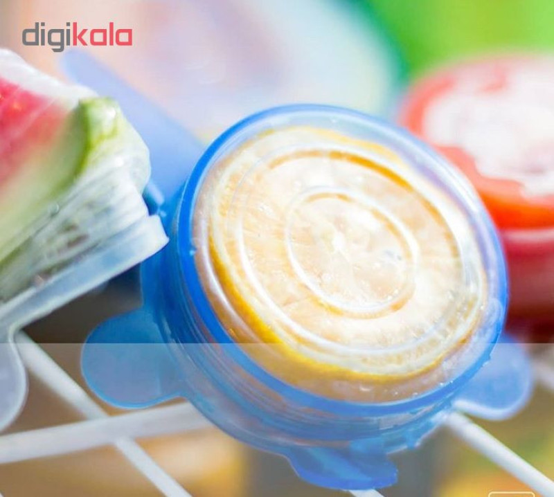 درپوش محافظ غذا ظروف نگهدارنده غذا مدل درآسا بسته 6 عددی