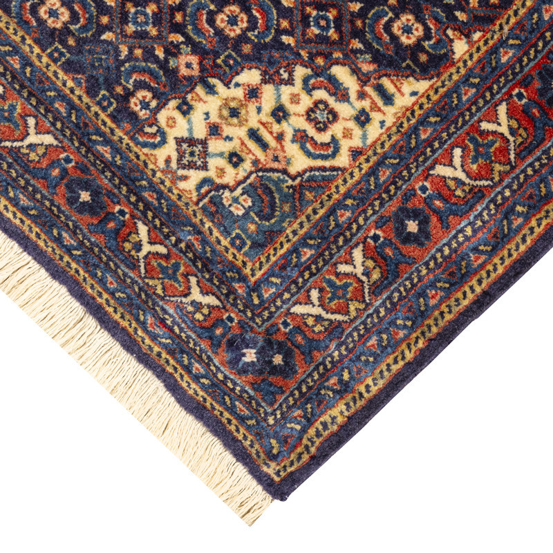 فرش دستبافت 0,5 متری مدل ساروق کد 45P7289 زمینه سرمه ای