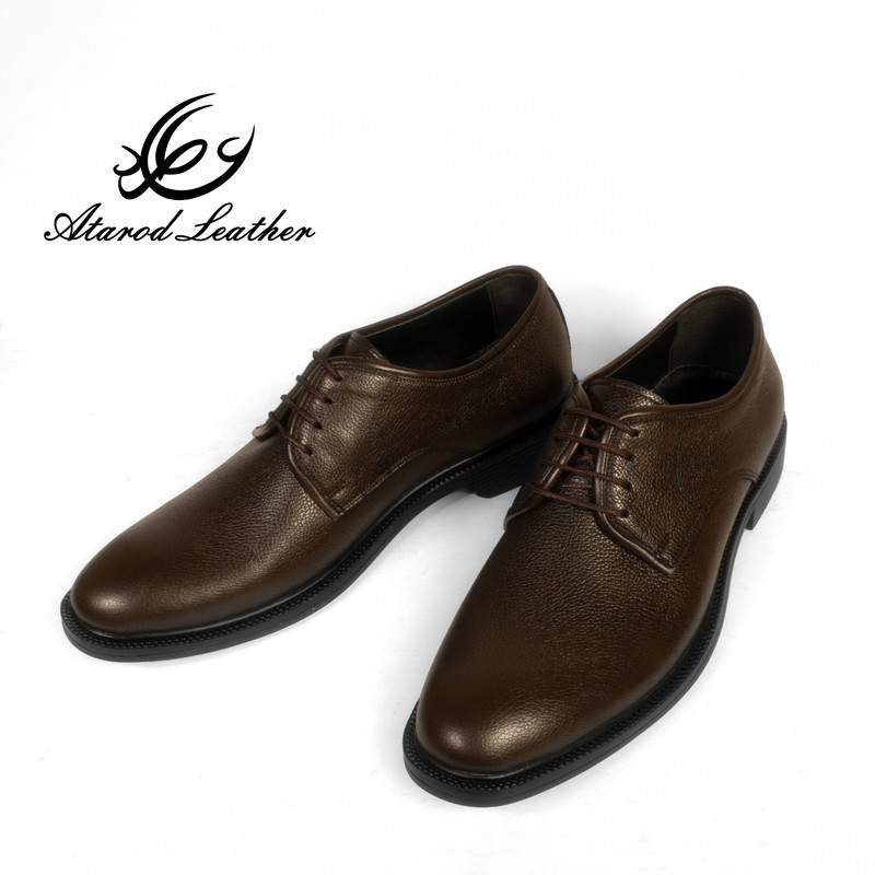 کفش مردانه چرم عطارد مدل چرم طبیعی کد SH135