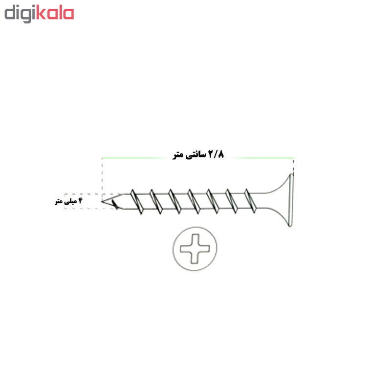 پیچ ام دی اف کد SAH28 بسته 100 عددی