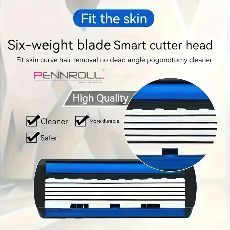تیغ یدک پنرول مدل PRCL - Razor Refills 6 X3 بسته 3 عددی