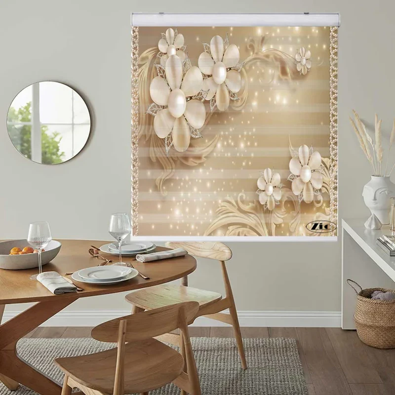پرده زبرا زیو کد 3D1319 سایز 150x150 سانتی متر
