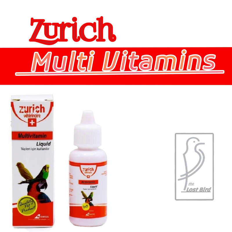 قطره مولتی ویتامین پرندگان زوریخ کد Z03 حجم 90 میلی لیتر مجموعه 3 عددی