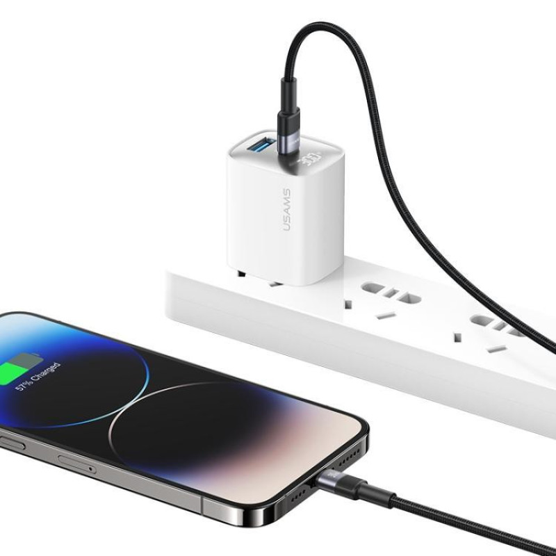 کابل تبدیل USB-C به لایتنینگ یوسمز مدل SJ729-30W طول 1.2 متر